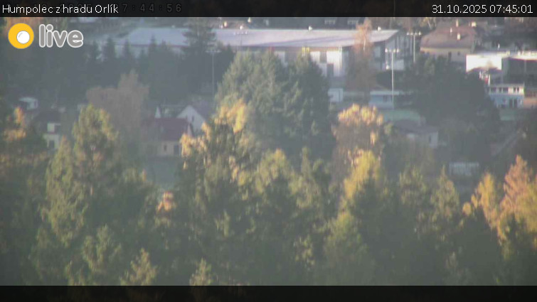 Město Humpolec - Humpolec z hradu Orlík - 31.10.2025 v 07:45 Město Humpolec - Humpolec z hradu Orlík - 31.10.2025 v 07:45