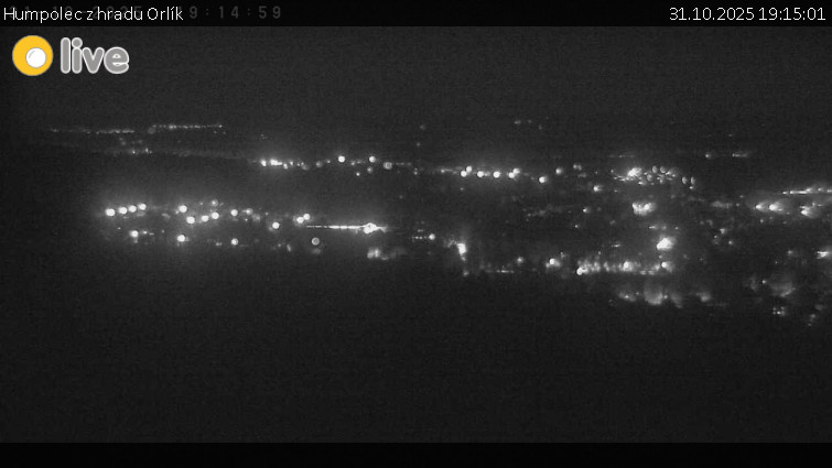Město Humpolec - Humpolec z hradu Orlík - 31.10.2025 v 19:15 Město Humpolec - Humpolec z hradu Orlík - 31.10.2025 v 19:15