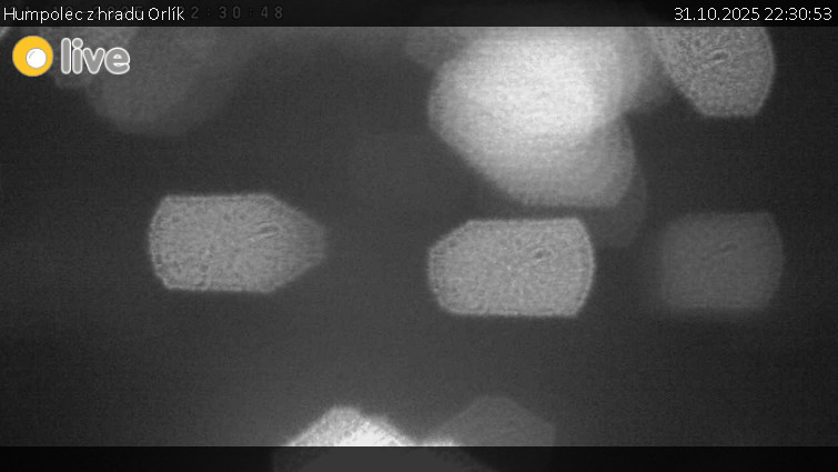 Město Humpolec - Humpolec z hradu Orlík - 31.10.2025 v 22:30 Město Humpolec - Humpolec z hradu Orlík - 31.10.2025 v 22:30