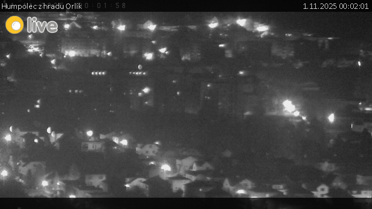 Město Humpolec - Humpolec z hradu Orlík - 1.11.2025 v 00:02 Město Humpolec - Humpolec z hradu Orlík - 1.11.2025 v 00:02