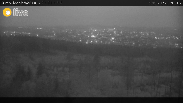 Město Humpolec - Humpolec z hradu Orlík - 1.11.2025 v 17:02 Město Humpolec - Humpolec z hradu Orlík - 1.11.2025 v 17:02