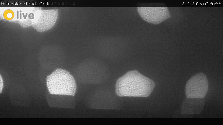 Město Humpolec - Humpolec z hradu Orlík - 2.11.2025 v 00:30 Město Humpolec - Humpolec z hradu Orlík - 2.11.2025 v 00:30