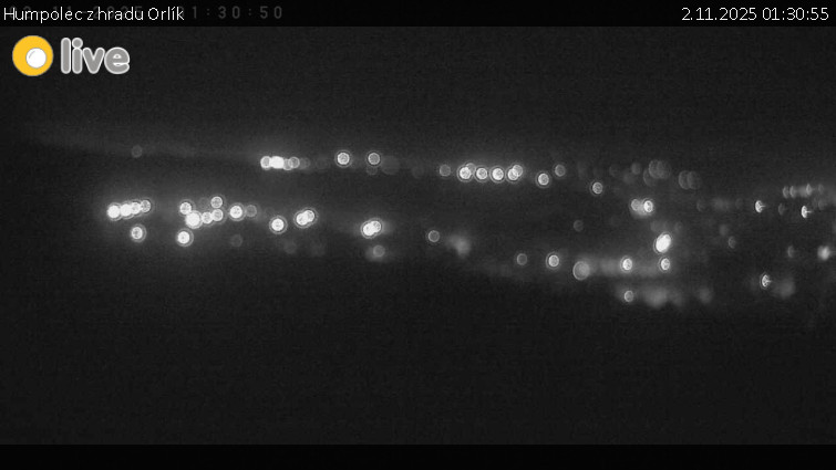 Město Humpolec - Humpolec z hradu Orlík - 2.11.2025 v 01:30 Město Humpolec - Humpolec z hradu Orlík - 2.11.2025 v 01:30