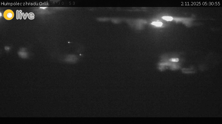 Město Humpolec - Humpolec z hradu Orlík - 2.11.2025 v 05:30 Město Humpolec - Humpolec z hradu Orlík - 2.11.2025 v 05:30