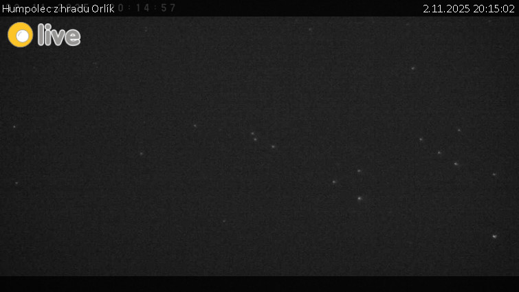 Město Humpolec - Humpolec z hradu Orlík - 2.11.2025 v 20:15 Město Humpolec - Humpolec z hradu Orlík - 2.11.2025 v 20:15