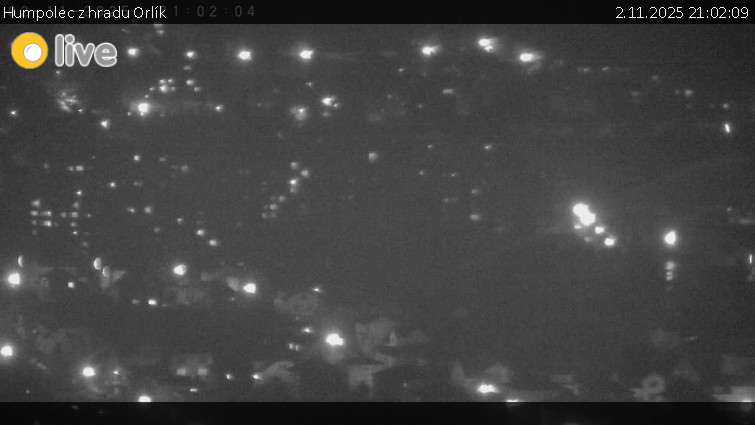 Město Humpolec - Humpolec z hradu Orlík - 2.11.2025 v 21:02 Město Humpolec - Humpolec z hradu Orlík - 2.11.2025 v 21:02