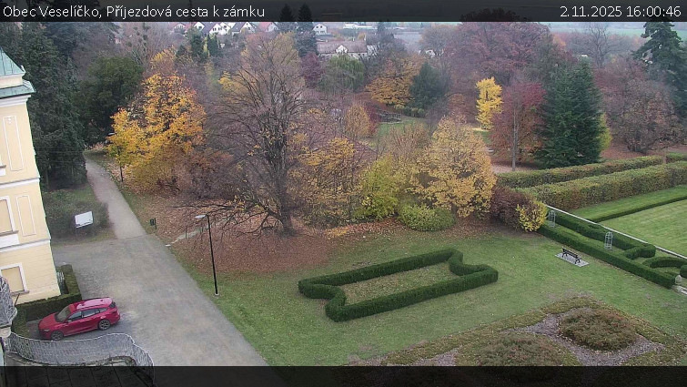 Obec Veselíčko - Příjezdová cesta k zámku - 2.11.2025 v 16:00 Obec Veselíčko - Příjezdová cesta k zámku - 2.11.2025 v 16:00