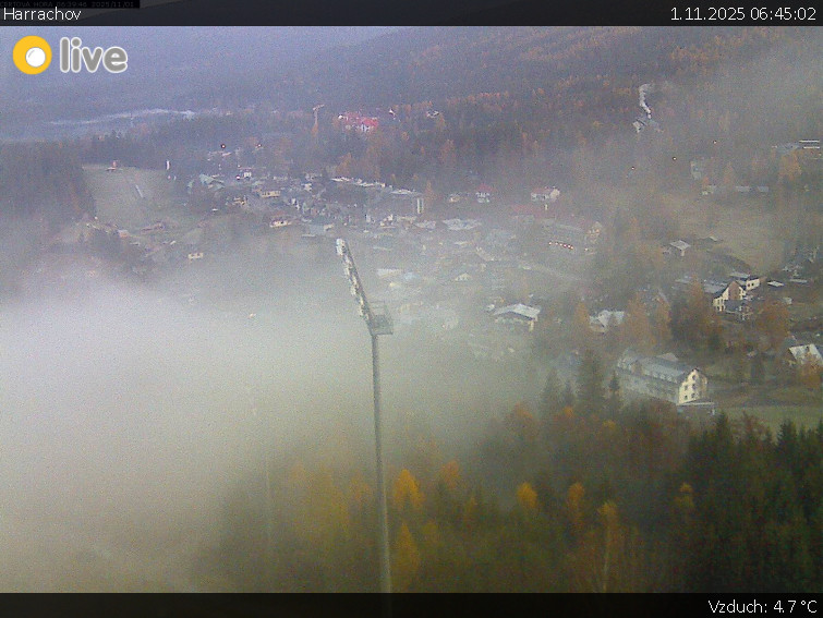 Město Harrachov - Harrachov - 1.11.2025 v 06:45 Město Harrachov - Harrachov - 1.11.2025 v 06:45