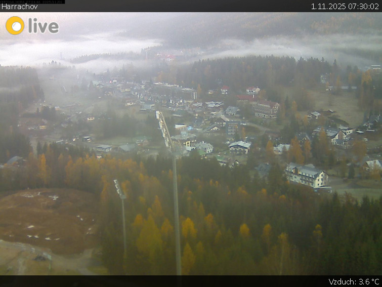 Město Harrachov - Harrachov - 1.11.2025 v 07:30 Město Harrachov - Harrachov - 1.11.2025 v 07:30