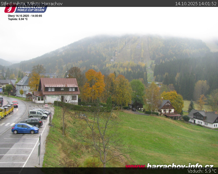 Město Harrachov - Střed města - 14.10.2025 v 14:01 Město Harrachov - Střed města - 14.10.2025 v 14:01