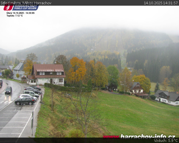 Město Harrachov - Střed města - 14.10.2025 v 14:31 Město Harrachov - Střed města - 14.10.2025 v 14:31
