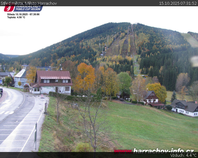 Město Harrachov - Střed města - 15.10.2025 v 07:31 Město Harrachov - Střed města - 15.10.2025 v 07:31