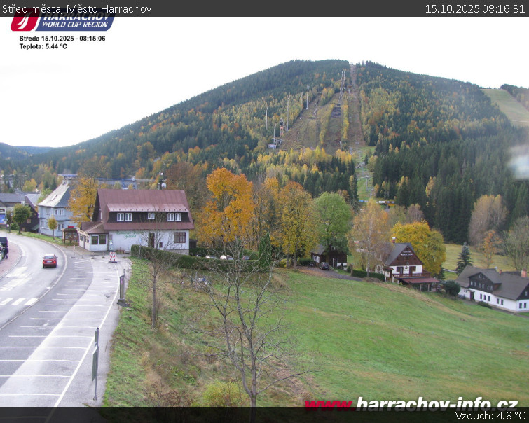 Město Harrachov - Střed města - 15.10.2025 v 08:16 Město Harrachov - Střed města - 15.10.2025 v 08:16
