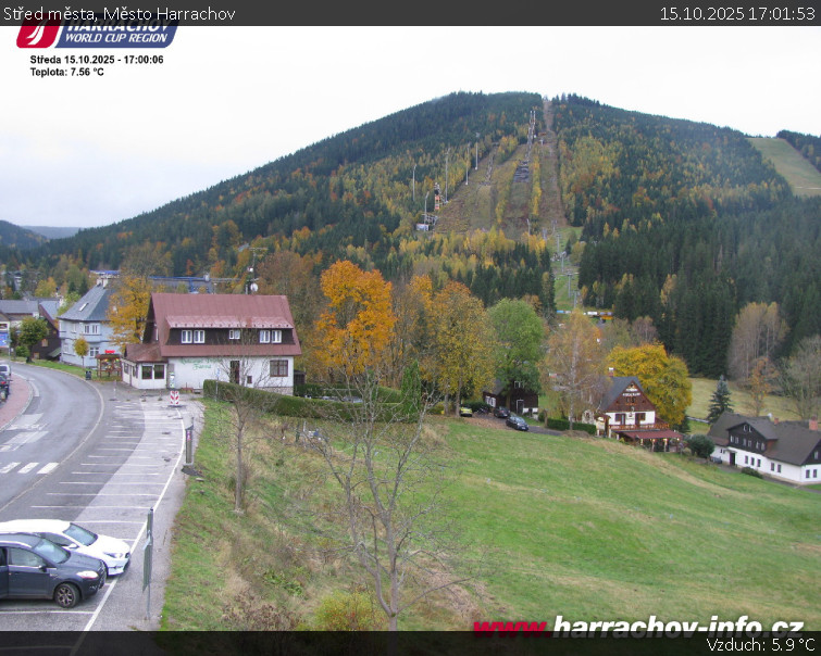 Město Harrachov - Střed města - 15.10.2025 v 17:01 Město Harrachov - Střed města - 15.10.2025 v 17:01