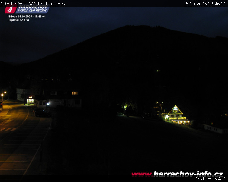 Město Harrachov - Střed města - 15.10.2025 v 18:46 Město Harrachov - Střed města - 15.10.2025 v 18:46