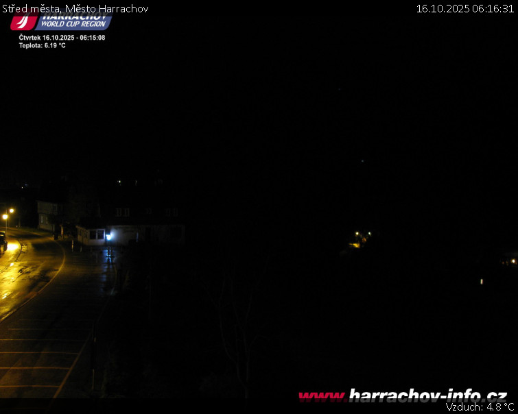 Město Harrachov - Střed města - 16.10.2025 v 06:16 Město Harrachov - Střed města - 16.10.2025 v 06:16