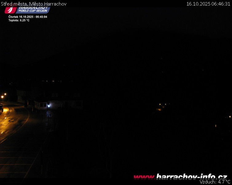 Město Harrachov - Střed města - 16.10.2025 v 06:46 Město Harrachov - Střed města - 16.10.2025 v 06:46