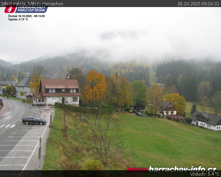 Město Harrachov - Střed města - 16.10.2025 v 09:16 Město Harrachov - Střed města - 16.10.2025 v 09:16