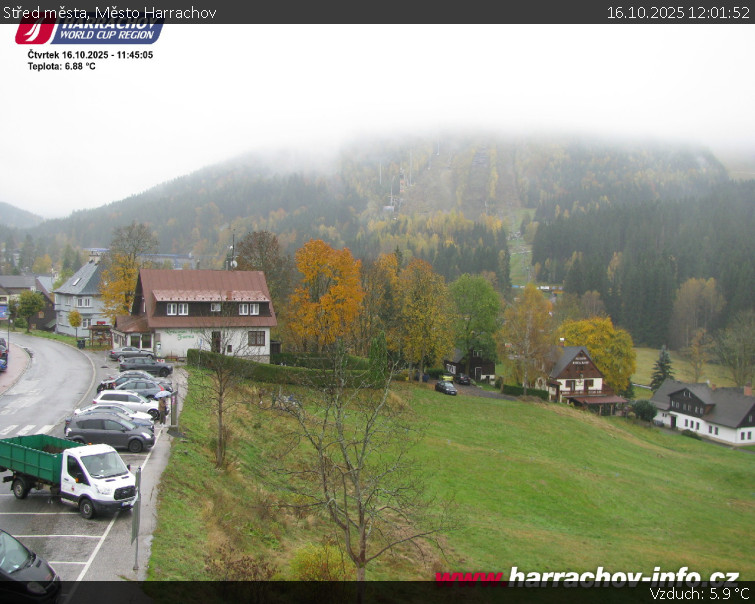 Město Harrachov - Střed města - 16.10.2025 v 12:01 Město Harrachov - Střed města - 16.10.2025 v 12:01