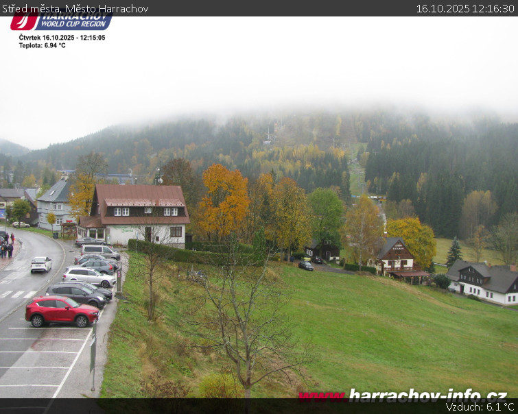 Město Harrachov - Střed města - 16.10.2025 v 12:16 Město Harrachov - Střed města - 16.10.2025 v 12:16
