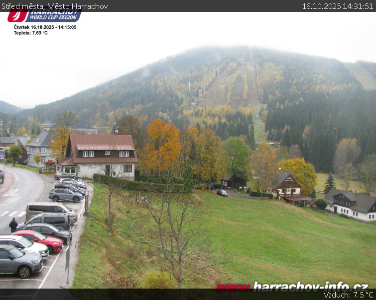 Město Harrachov - Střed města - 16.10.2025 v 14:31 Město Harrachov - Střed města - 16.10.2025 v 14:31