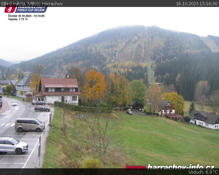 Město Harrachov - Střed města - 16.10.2025 v 15:16 Město Harrachov - Střed města - 16.10.2025 v 15:16
