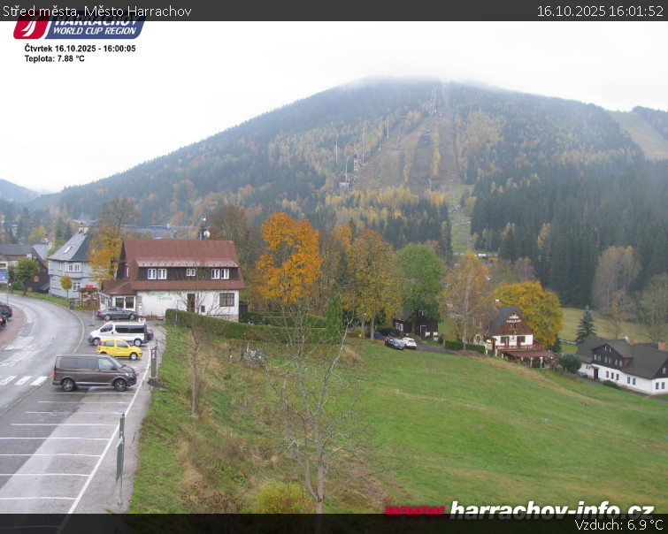 Město Harrachov - Střed města - 16.10.2025 v 16:01 Město Harrachov - Střed města - 16.10.2025 v 16:01