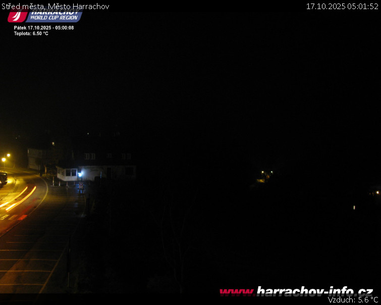 Město Harrachov - Střed města - 17.10.2025 v 05:01 Město Harrachov - Střed města - 17.10.2025 v 05:01