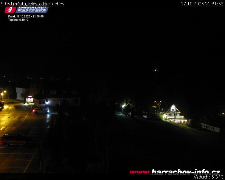 Město Harrachov - Střed města - 17.10.2025 v 21:31 Město Harrachov - Střed města - 17.10.2025 v 21:31