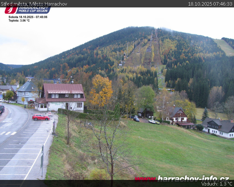 Město Harrachov - Střed města - 18.10.2025 v 07:46 Město Harrachov - Střed města - 18.10.2025 v 07:46