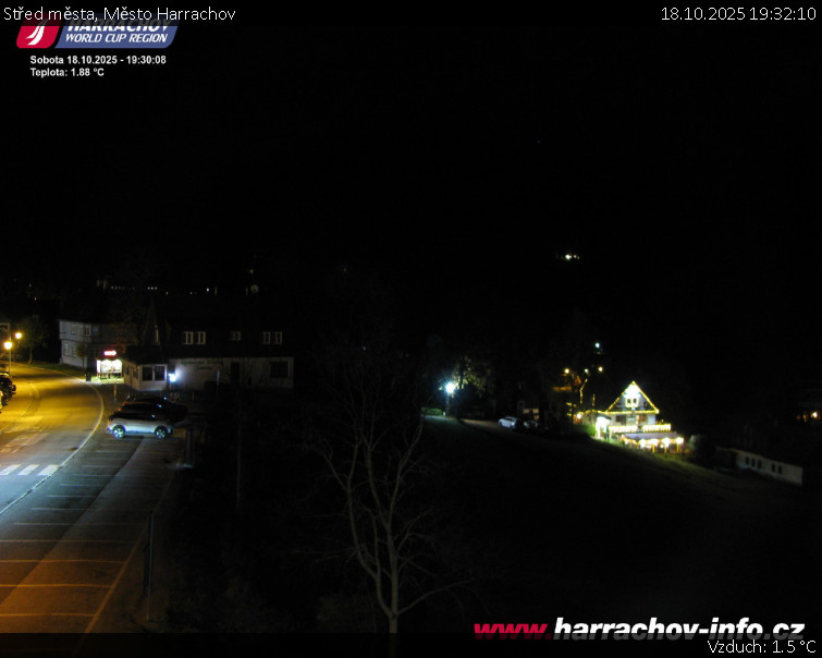 Město Harrachov - Střed města - 18.10.2025 v 19:32 Město Harrachov - Střed města - 18.10.2025 v 19:32