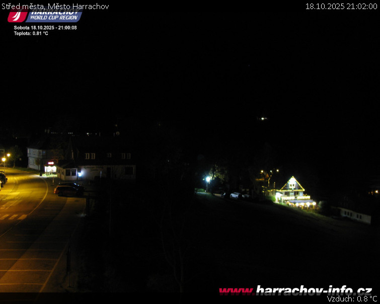 Město Harrachov - Střed města - 18.10.2025 v 21:02 Město Harrachov - Střed města - 18.10.2025 v 21:02