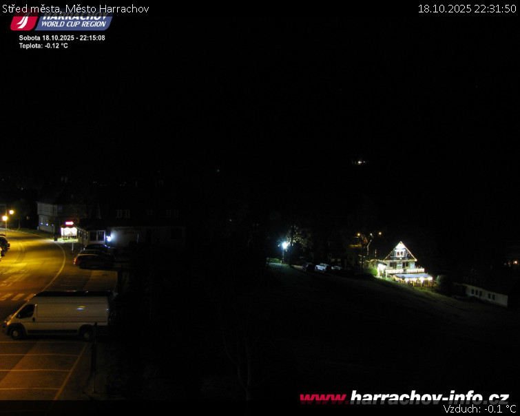 Město Harrachov - Střed města - 18.10.2025 v 22:31 Město Harrachov - Střed města - 18.10.2025 v 22:31
