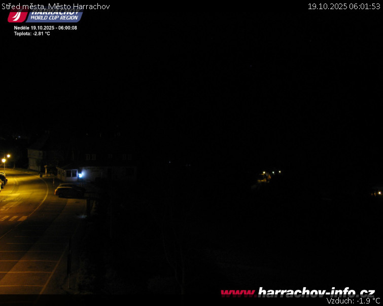 Město Harrachov - Střed města - 19.10.2025 v 06:01 Město Harrachov - Střed města - 19.10.2025 v 06:01