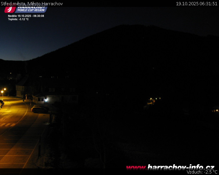 Město Harrachov - Střed města - 19.10.2025 v 06:31 Město Harrachov - Střed města - 19.10.2025 v 06:31