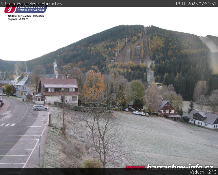 Město Harrachov - Střed města - 19.10.2025 v 07:31 Město Harrachov - Střed města - 19.10.2025 v 07:31