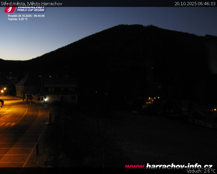 Město Harrachov - Střed města - 20.10.2025 v 06:46 Město Harrachov - Střed města - 20.10.2025 v 06:46