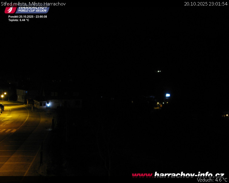 Město Harrachov - Střed města - 20.10.2025 v 23:01 Město Harrachov - Střed města - 20.10.2025 v 23:01