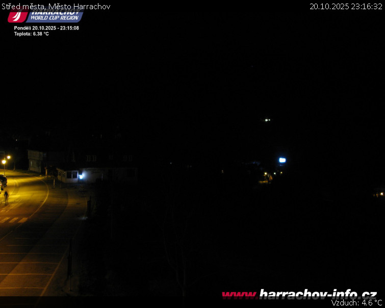 Město Harrachov - Střed města - 20.10.2025 v 23:16 Město Harrachov - Střed města - 20.10.2025 v 23:16