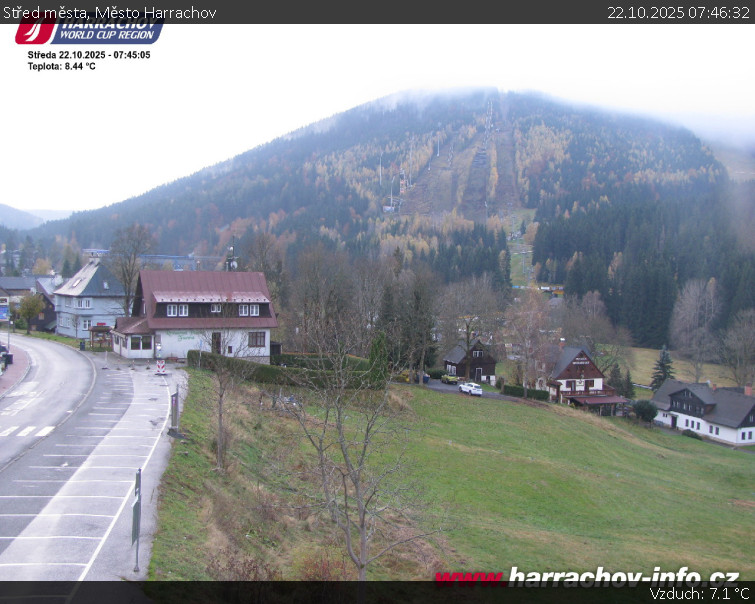 Město Harrachov - Střed města - 22.10.2025 v 07:46 Město Harrachov - Střed města - 22.10.2025 v 07:46
