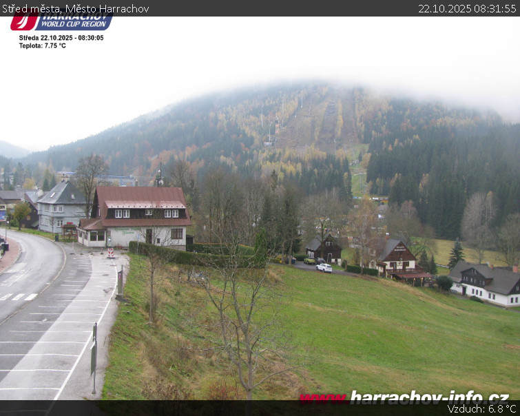 Město Harrachov - Střed města - 22.10.2025 v 08:31 Město Harrachov - Střed města - 22.10.2025 v 08:31