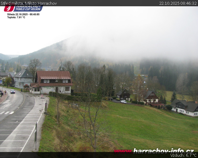 Město Harrachov - Střed města - 22.10.2025 v 08:46 Město Harrachov - Střed města - 22.10.2025 v 08:46