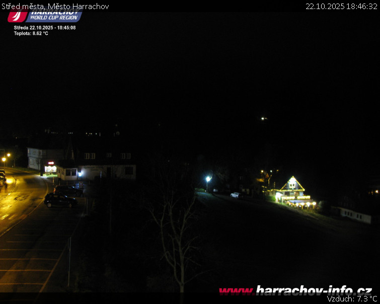 Město Harrachov - Střed města - 22.10.2025 v 18:46 Město Harrachov - Střed města - 22.10.2025 v 18:46