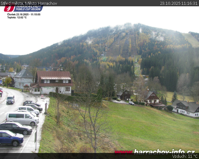 Město Harrachov - Střed města - 23.10.2025 v 11:16 Město Harrachov - Střed města - 23.10.2025 v 11:16
