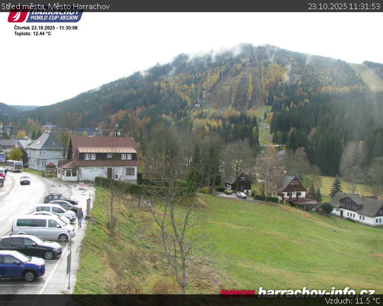 Město Harrachov - Střed města - 23.10.2025 v 11:31 Město Harrachov - Střed města - 23.10.2025 v 11:31