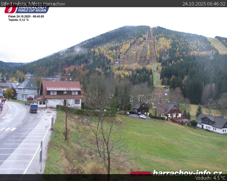 Město Harrachov - Střed města - 24.10.2025 v 08:46 Město Harrachov - Střed města - 24.10.2025 v 08:46