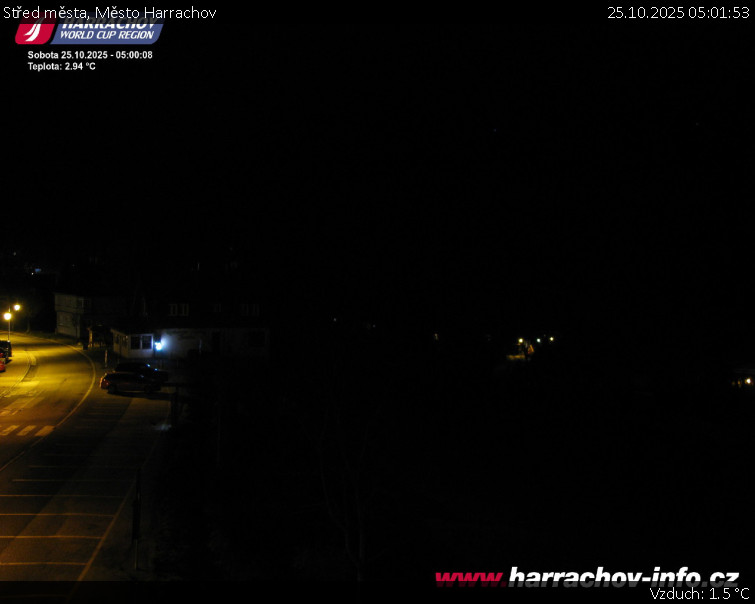Město Harrachov - Střed města - 25.10.2025 v 05:01 Město Harrachov - Střed města - 25.10.2025 v 05:01