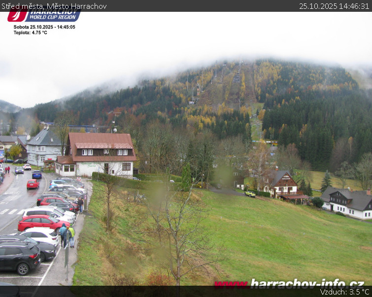 Město Harrachov - Střed města - 25.10.2025 v 14:46 Město Harrachov - Střed města - 25.10.2025 v 14:46