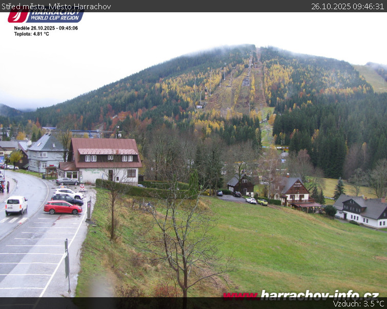 Město Harrachov - Střed města - 26.10.2025 v 09:46 Město Harrachov - Střed města - 26.10.2025 v 09:46