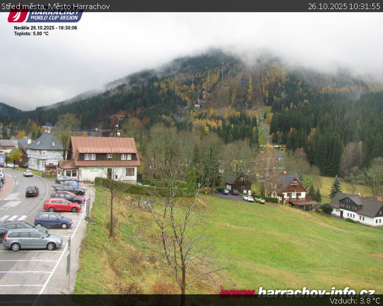 Město Harrachov - Střed města - 26.10.2025 v 10:31 Město Harrachov - Střed města - 26.10.2025 v 10:31
